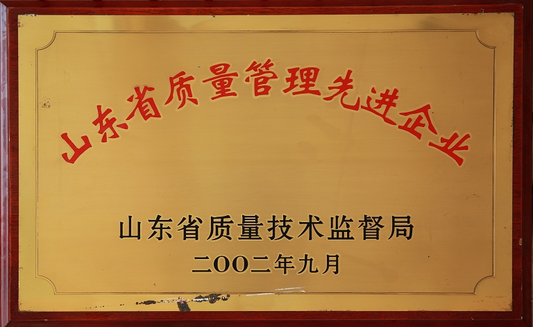 山东省质量管理先进企业